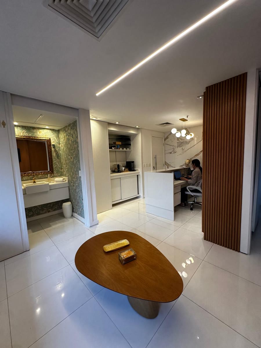 Recepção com a concierge